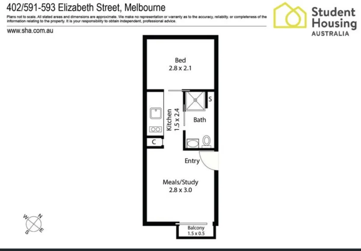 نقل عقد استوديو مفروش بالكامل – Melbourne CBD
